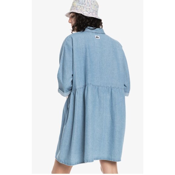 $70 Quiksilver Women’s Sunscape Shirt Dress Blue Size XS/S - Picture 6 of 6